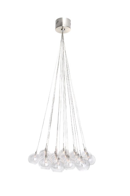 Picture of 10W Starburst 19-Light Pendant SNPC Clear Glass 12V G4 Xenon (OA HT 24"-53") (CAN 5.38"x3.13")