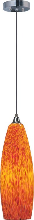 Picture of 100W Hue 1-Light Pendant SN Amber Glass MB Incandescent 6"x18" (OA HT 36"-120")
