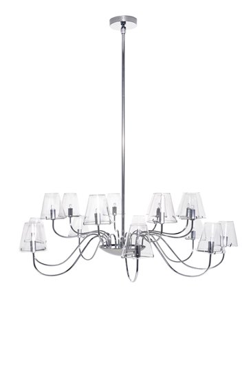 Picture of 40W Chic 16-Light Chandelier PC Clear Glass G9 Xenon (OA HT 23"-46")72" Chain