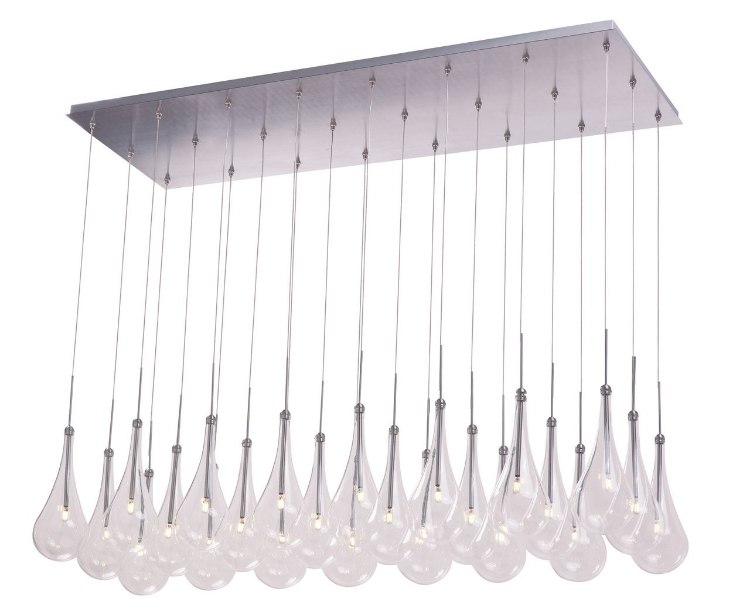Picture of 1.5W Larmes 24-Light LED Pendant PC Clear G4 LED (OA HT 16.5"-124") (CAN 18")