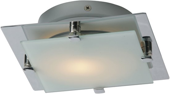 Picture of 40W Piccolo 1-Light Flush/Wall Mount SNPC Frost White Glass G9 Frost Xenon 6.5"x6.5"x2.5" (CAN 4.5"x4.5"x0.7") 12-Min