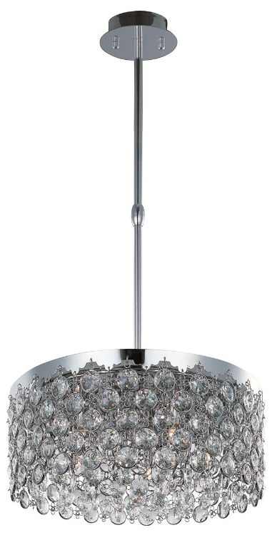 Picture of 40W Dazzle 5-Light Pendant PC Crystal G9 Xenon 19.5"x8" (OA HT 10"-54")