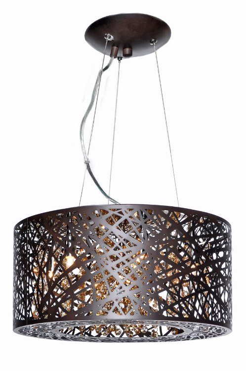 Foto para 40W Inca 7-Light Pendant BZ Cognac G9 Xenon (OA HT 10"-130")