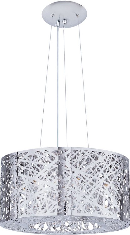 Foto para 40W Inca 7-Light Pendant PC Clear/White Metal G9 Xenon (OA HT 18"-130")