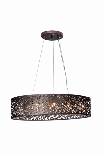 Foto para 40W Inca 9-Light Pendant BZ Cognac G9 Xenon (OA HT 10"-120") (CAN 9"x1.3"x1.2")