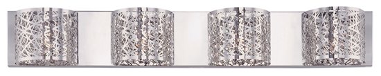 Picture of 40W Inca 4-Light Wall Mount PC Clear/White G9 Xenon (CAN 32.7"x5.12"x1.4")