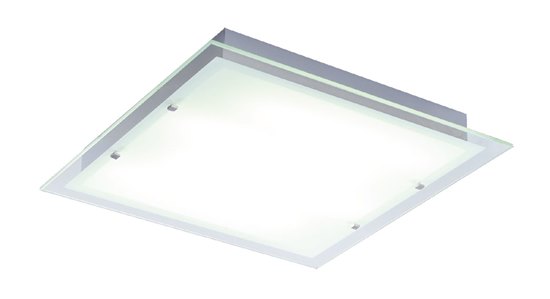 Foto para 36W Contempra 4-Light Flush Mount AL Clear Glass 2G11 Twin T5 CFL Fluorescent 