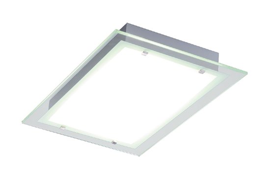 Foto para 36W Contempra 2-Light Flush Mount AL Clear Glass 2G11 Twin T5 CFL Fluorescent 