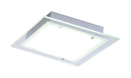 Foto para 18W Contempra 2-Light Flush Mount AL Clear Glass 2G11 Twin T5 CFL Fluorescent 