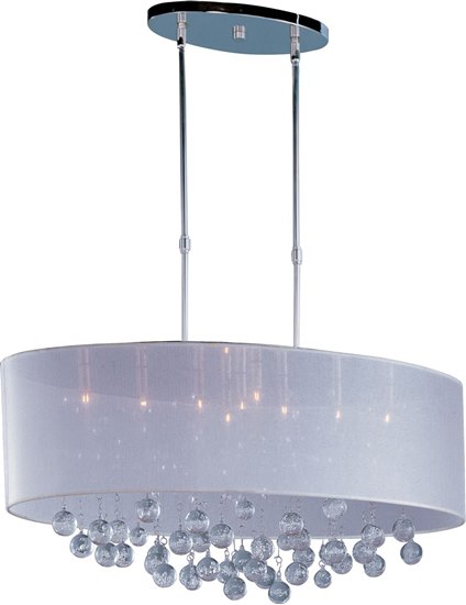 Foto para 40W Veil 9-Light Pendant PC Fabric G9 Xenon (OA HT 24"-60") (CAN 12.38"x5.25")