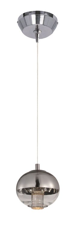 Picture of 3W Zing 1-Light RapidJack Pendant and Canopy PC Mirror Chrome LED 5" (OA HT 134")