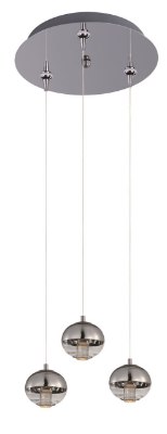Mostrar detalles para Zing 3-Light RapidJack Pendant and Canopy PC Mirror Chrome LED 13" (OA HT 134") Imagen de Zing 3-Light RapidJack Pendant and Canopy PC Mirror Chrome LED 13" (OA HT 134")
