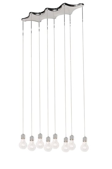 Foto para 20W Edison 8-Light Pendant PC Clear G4 (OA HT 8.5"-125.25")