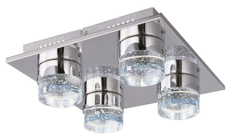 Foto para 7.5W Fizz IV 4-Light LED Flush Mount PC Bubble 