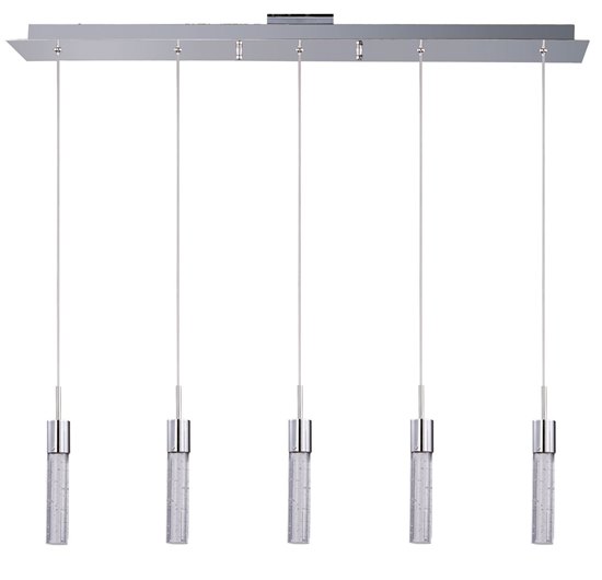 Foto para 7.5W Fizz IV 5-Light LED Pendant PC Bubble Glass (OA HT 14"-59") (CAN 37.8"x1.8"x1.5")