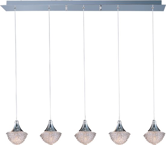 Picture of 40W Blossom 5-Light Pendant PC Crystal Glass G9 Xenon (OA HT 18"-125")