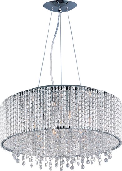 Foto para 40W Spiral 10-Light Pendant PC Metal G9 Xenon (OA HT 30"-130")