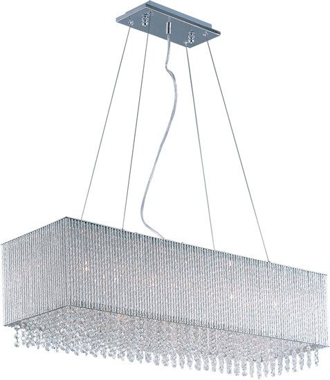 Picture of 40W Spiral 9-Light Pendant PC Lead - Glass Metal G9 Xenon (OA HT 30"-118") (CAN 8.3"x4.7"x1")