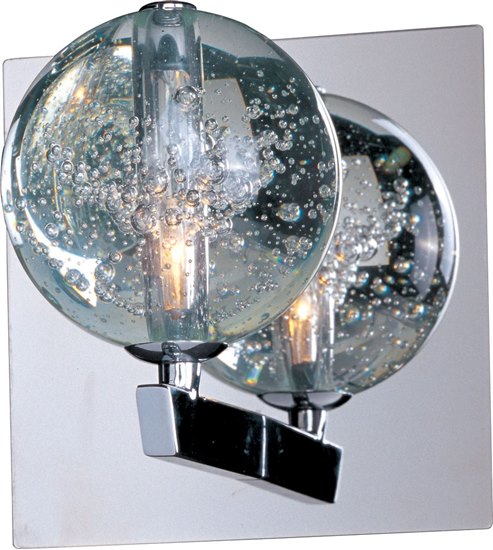 Foto para 20W Orb 1-Light Wall Sconce PC Bubble Glass 12V G4 Xenon 