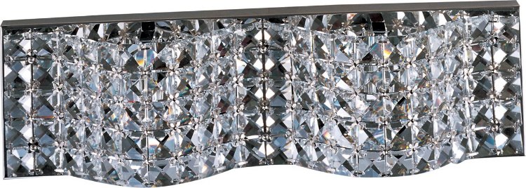 Foto para 40W Wave 2-Light Bath Vanity PC Crystal Glass G9 Xenon 