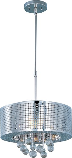 Foto para 60W Illusion 5-Light Pendant PC Bubble Glass G9 Xenon (OA HT 20.25"-56.25")