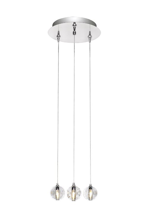 Picture of 1.5W Harmony 3-Light RapidJack Pendant and Canopy PC Bubble LED 11.75" (OA HT 134")