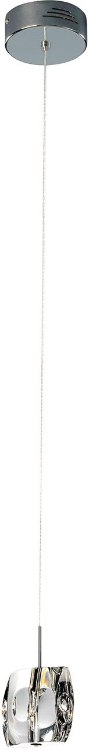 Picture of 20W Neo 1-Light Pendant PC Crystal Glass 12V G4 Xenon (OA HT 18"-120") (CAN 4.63"x1.5")