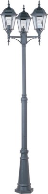 Mostrar detalles para 100W 3-Light Outdoor Pole/Post Lantern BK MB Incandescent  Imagen de 100W 3-Light Outdoor Pole/Post Lantern BK MB Incandescent
