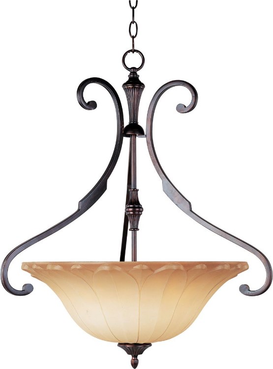 Picture of 100W Allentown 3-Light Pendant OI Wilshire Glass MB Incandescent 36" Chain