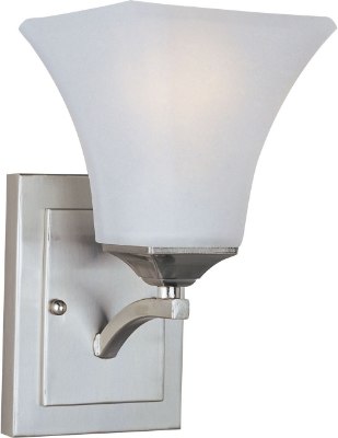 Mostrar detalles para 100W Aurora 1-Light Wall Sconce SN Frosted Glass MB Incandescent  Imagen de 100W Aurora 1-Light Wall Sconce SN Frosted Glass MB Incandescent