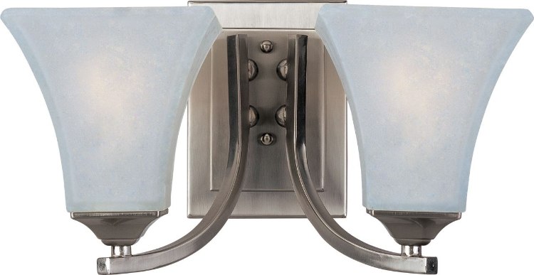 Picture of 100W Aurora 2-Light Bath Vanity SN Frosted Glass MB Incandescent 