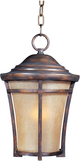 Picture of 100W Balboa VX 1-Light Outdoor Hanging Lantern CO Golden Frost Glass MB Incandescent 72" Chain