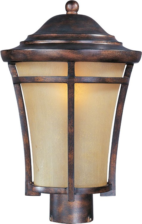 Foto para 100W Balboa VX 1-Light Outdoor Pole/Post Lantern CO Golden Frost Glass MB Incandescent 