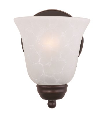 Mostrar detalles para 100W Basix 1-Light Wall Sconce OI Ice Glass MB Incandescent  Imagen de 100W Basix 1-Light Wall Sconce OI Ice Glass MB Incandescent