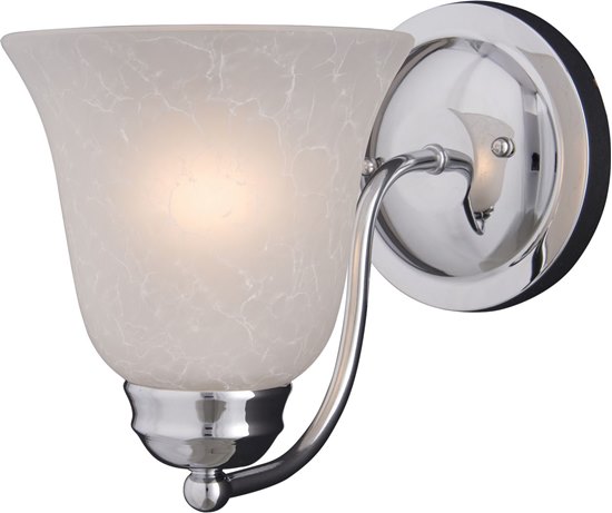 Foto para 100W Basix 1-Light Wall Sconce PC Ice Glass MB Incandescent 