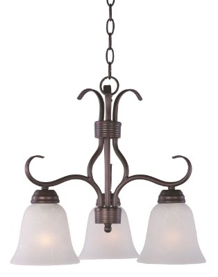 Mostrar detalles para 100W Basix 3-Light Chandelier OI Ice Glass MB Incandescent 19"x17" 36" Chain Imagen de 100W Basix 3-Light Chandelier OI Ice Glass MB Incandescent 19"x17" 36" Chain