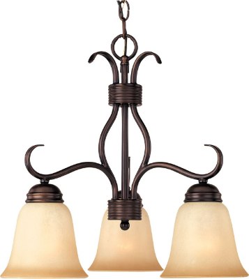 Mostrar detalles para 100W Basix 3-Light Chandelier OI Wilshire Glass MB Incandescent 19"x17" 36" Chain Imagen de 100W Basix 3-Light Chandelier OI Wilshire Glass MB Incandescent 19"x17" 36" Chain