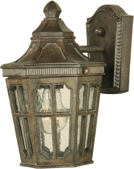 Picture of 100W Beacon Hill VX 1-Light Outdoor Wall Lantern SE Seedy Glass MB Incandescent 