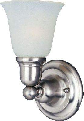 Mostrar detalles para 100W Bel Air 1-Light Wall Sconce SN Soft Vanilla Glass MB Incandescent  Imagen de 100W Bel Air 1-Light Wall Sconce SN Soft Vanilla Glass MB Incandescent