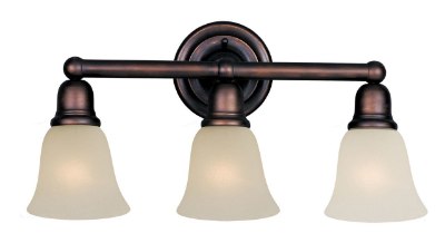 Mostrar detalles para 100W Bel Air 3-Light Bath Vanity OI Soft Vanilla Glass MB Incandescent  Imagen de 100W Bel Air 3-Light Bath Vanity OI Soft Vanilla Glass MB Incandescent