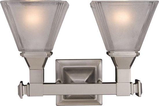 Foto para 100W Brentwood 2-Light Bath Vanity SN Frosted Glass MB Incandescent 