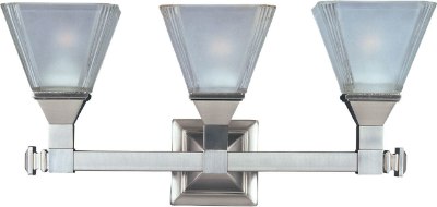 Mostrar detalles para 100W Brentwood 3-Light Bath Vanity SN Frosted Glass MB Incandescent  Imagen de 100W Brentwood 3-Light Bath Vanity SN Frosted Glass MB Incandescent