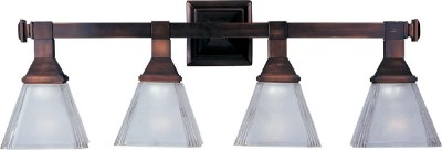 Mostrar detalles para 100W Brentwood 4-Light Bath Vanity OI Frosted Glass MB Incandescent  Imagen de 100W Brentwood 4-Light Bath Vanity OI Frosted Glass MB Incandescent