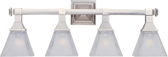 Picture of 100W Brentwood 4-Light Bath Vanity SN Frosted Glass MB Incandescent 