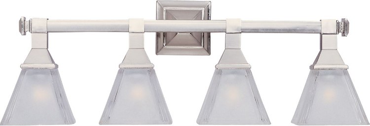 Picture of 100W Brentwood 4-Light Bath Vanity SN Frosted Glass MB Incandescent 
