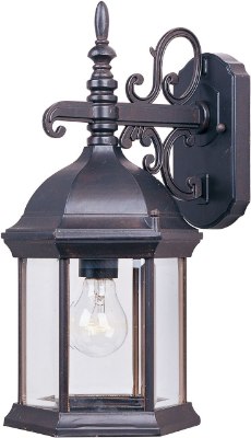 Mostrar detalles para 100W Builder Cast 1-Light Outdoor Wall Mount EB Clear Glass MB Incandescent 8"x16" 4-Min Imagen de 100W Builder Cast 1-Light Outdoor Wall Mount EB Clear Glass MB Incandescent 8"x16" 4-Min