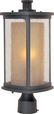 Mostrar detalles para 100W Bungalow 1-Light Outdoor Pole/Post Lantern BZ Seedy/Wilshire Glass MB Incandescent 4-Min Imagen de 100W Bungalow 1-Light Outdoor Pole/Post Lantern BZ Seedy/Wilshire Glass MB Incandescent 4-Min