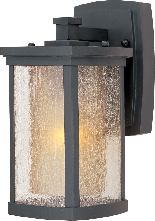 Picture of 100W Bungalow 1-Light Wall Lantern Wet BZ Seedy/Wilshire Glass MB Incandescent 6-Min