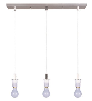 Mostrar detalles para 100W Carte 3-Light Pendant SN MB Incandescent 24.5" (OA HT 24"-60") 6-Min Imagen de 100W Carte 3-Light Pendant SN MB Incandescent 24.5" (OA HT 24"-60") 6-Min