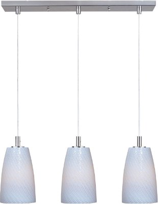 Mostrar detalles para 100W Carte 3-Light Pendant SN White Ripple MB (OA HT 24"-60") Imagen de 100W Carte 3-Light Pendant SN White Ripple MB (OA HT 24"-60")